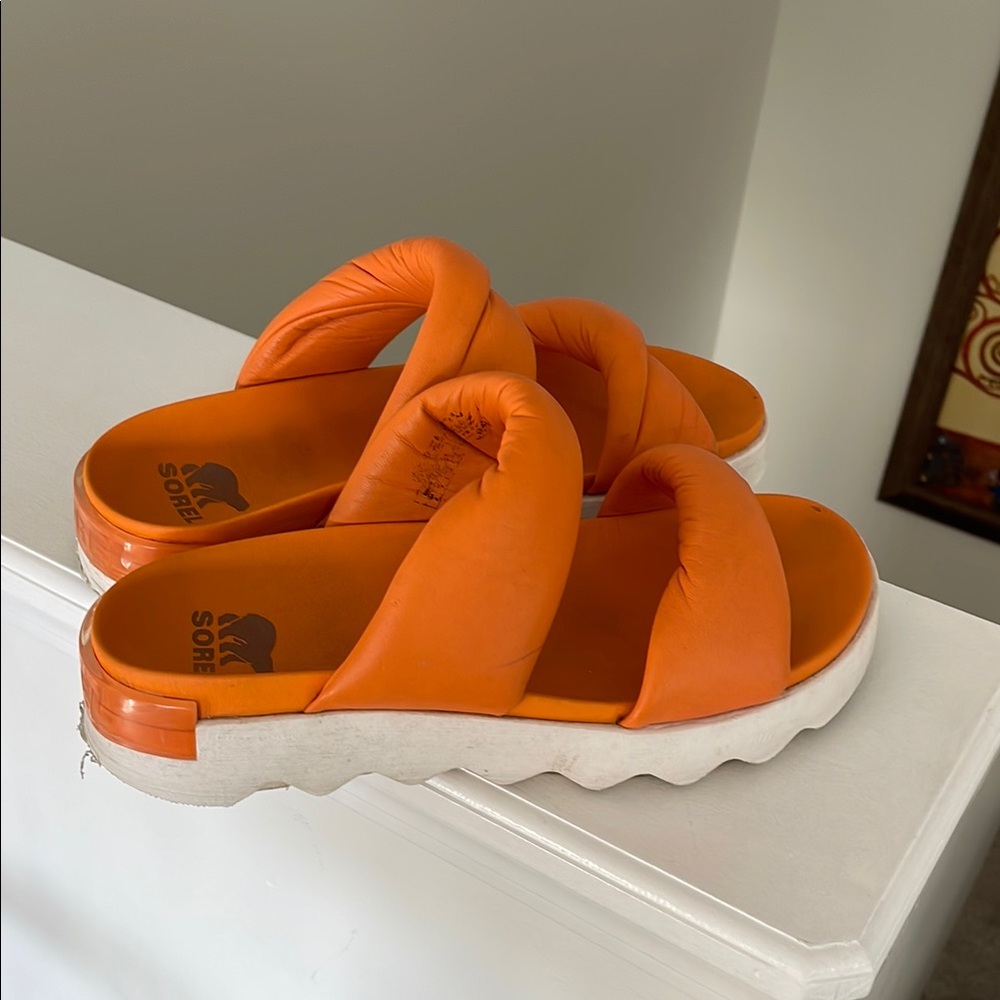Sorel Orange Slide Sandals